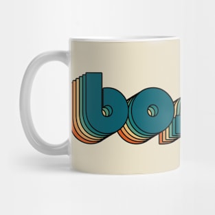 Boston // Boston Retro Rainbow Typography Style // 70s Mug